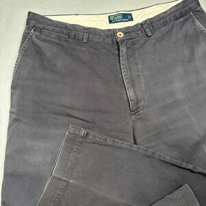Polo Ralph Lauren Classic Chino Pants Mens 36/32 Grey Cotton Straight Leg